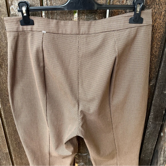 Everlane The Curvy Fit Side-Zip Work Pant NWOT In Brown Houndstooth Sz 16 Short - Picture 5 of 12